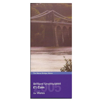 2005 BU £1 Coin Pack - Wales - The Menai Bridge